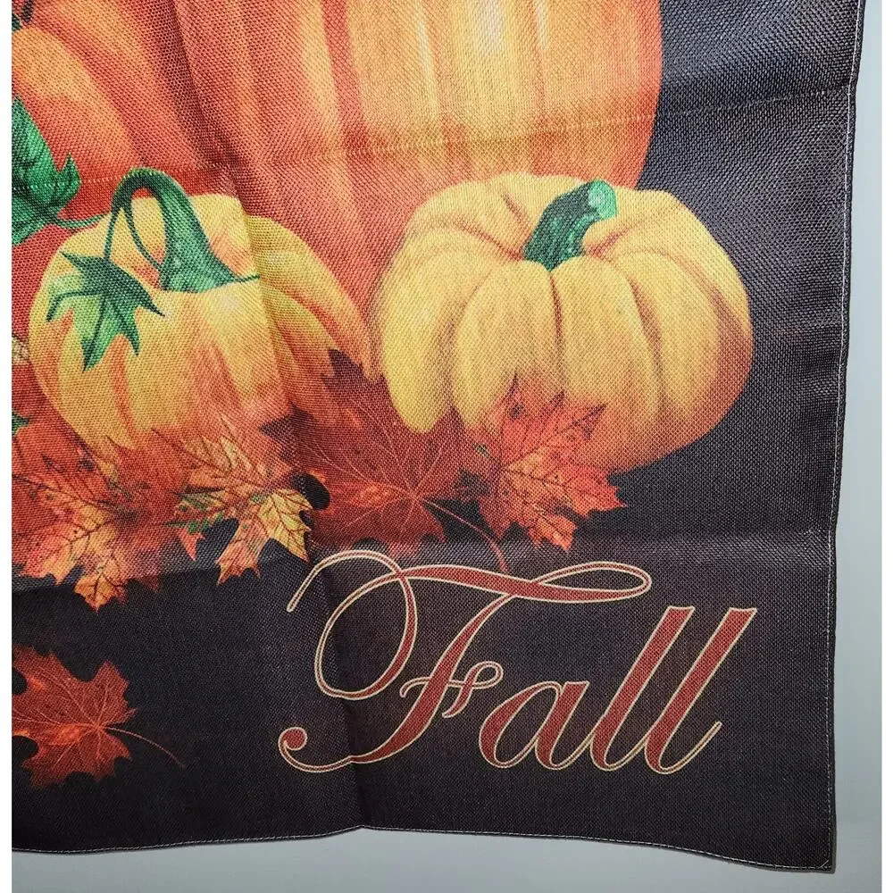 Canvas Welcome Fall Autumn Pumkin Garden Flag Banner 27